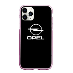 Чехол iPhone 11 Pro матовый Opel logo white, цвет: 3D-розовый