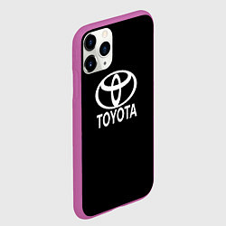 Чехол iPhone 11 Pro матовый Toyota white logo, цвет: 3D-фиолетовый — фото 2
