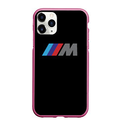 Чехол iPhone 11 Pro матовый BMW sport logo, цвет: 3D-малиновый