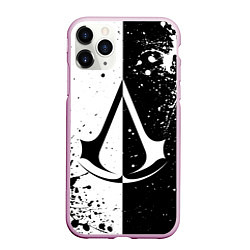 Чехол iPhone 11 Pro матовый Assasins Creed - black and white