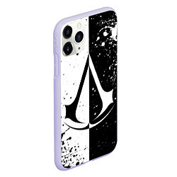 Чехол iPhone 11 Pro матовый Assasins Creed - black and white, цвет: 3D-светло-сиреневый — фото 2