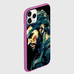 Чехол iPhone 11 Pro матовый Веном Снейк Metal gear game, цвет: 3D-фиолетовый — фото 2