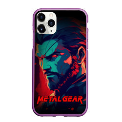 Чехол iPhone 11 Pro матовый Веном Снейк Metal gear game, цвет: 3D-фиолетовый