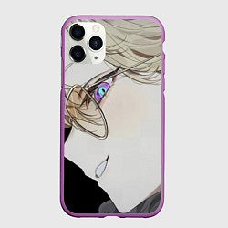 Чехол iPhone 11 Pro матовый Honkai Star Rail Aventurine smile, цвет: 3D-фиолетовый
