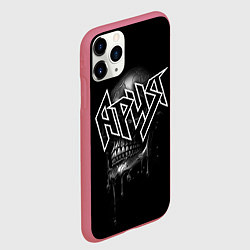 Чехол iPhone 11 Pro матовый Ария - рок, цвет: 3D-малиновый — фото 2