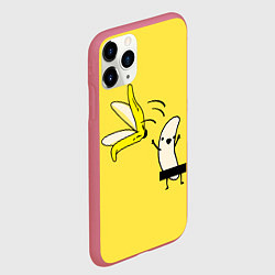 Чехол iPhone 11 Pro матовый Банановый стриптиз, цвет: 3D-малиновый — фото 2
