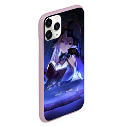 Чехол iPhone 11 Pro матовый Honkai Star Rail Black Swan, цвет: 3D-розовый — фото 2