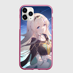 Чехол iPhone 11 Pro матовый Honkai Star Rail Firefly smile, цвет: 3D-малиновый