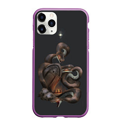 Чехол iPhone 11 Pro матовый Bloodborne Bosses - Тень Ярнама, цвет: 3D-фиолетовый