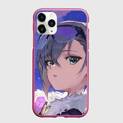 Чехол iPhone 11 Pro матовый Honkai Star Rail Silver Wolf, цвет: 3D-малиновый