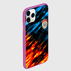 Чехол iPhone 11 Pro матовый СССР битва стихий, цвет: 3D-фиолетовый — фото 2