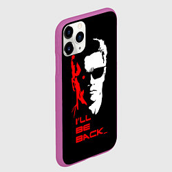 Чехол iPhone 11 Pro матовый Ill be back, цвет: 3D-фиолетовый — фото 2