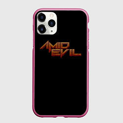 Чехол iPhone 11 Pro матовый Amid Evil, цвет: 3D-малиновый