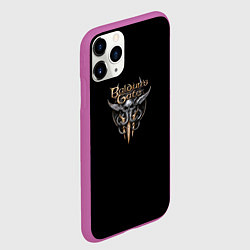 Чехол iPhone 11 Pro матовый Baldurs gate logo, цвет: 3D-фиолетовый — фото 2