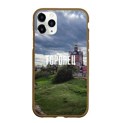 Чехол iPhone 11 Pro матовый Торопец Корсунско-Богородский собор, цвет: 3D-коричневый