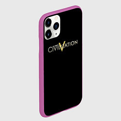 Чехол iPhone 11 Pro матовый Civilization, цвет: 3D-фиолетовый — фото 2