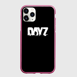 Чехол iPhone 11 Pro матовый Dayz logo white, цвет: 3D-малиновый