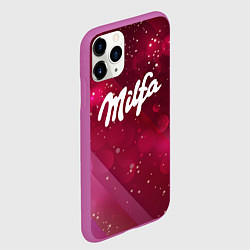 Чехол iPhone 11 Pro матовый Milfa надпись в стиле шоколадки Milka, цвет: 3D-фиолетовый — фото 2