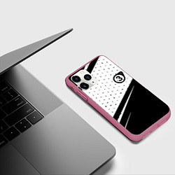 Чехол iPhone 11 Pro матовый Half life pattern valve, цвет: 3D-малиновый — фото 2