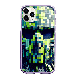 Чехол iPhone 11 Pro матовый Cyber face - ai art fantasy, цвет: 3D-светло-сиреневый