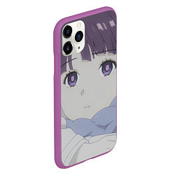 Чехол iPhone 11 Pro матовый Sousou no Frieren Ферн cute face, цвет: 3D-фиолетовый — фото 2