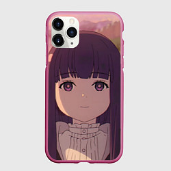 Чехол iPhone 11 Pro матовый Милая Ферн, цвет: 3D-малиновый
