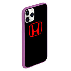 Чехол iPhone 11 Pro матовый Honda red logo auto, цвет: 3D-фиолетовый — фото 2