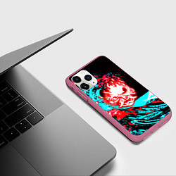 Чехол iPhone 11 Pro матовый Samurai steel game, цвет: 3D-малиновый — фото 2