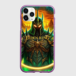Чехол iPhone 11 Pro матовый Elden Ring black knight, цвет: 3D-фиолетовый