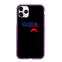 Чехол iPhone 11 Pro матовый All stars logo, цвет: 3D-фиолетовый