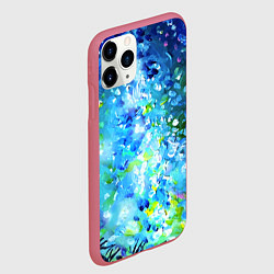 Чехол iPhone 11 Pro матовый Млечный путь и звездное небо, цвет: 3D-малиновый — фото 2