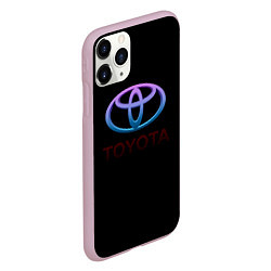 Чехол iPhone 11 Pro матовый Toyota neon steel, цвет: 3D-розовый — фото 2