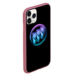 Чехол iPhone 11 Pro матовый Buick logo neon, цвет: 3D-малиновый — фото 2