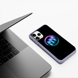 Чехол iPhone 11 Pro матовый Buick logo neon, цвет: 3D-светло-сиреневый — фото 2