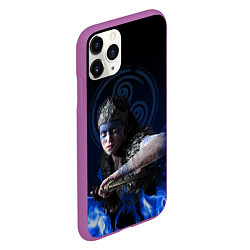 Чехол iPhone 11 Pro матовый Senua - Hellblade, цвет: 3D-фиолетовый — фото 2