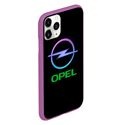 Чехол iPhone 11 Pro матовый Opel auto neon, цвет: 3D-фиолетовый — фото 2