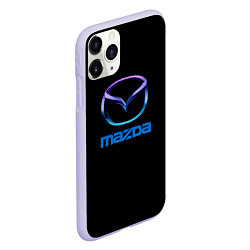 Чехол iPhone 11 Pro матовый Mazda neon logo, цвет: 3D-светло-сиреневый — фото 2