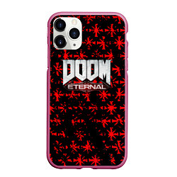 Чехол iPhone 11 Pro матовый Doom x Farcry, цвет: 3D-малиновый