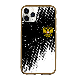 Чехол iPhone 11 Pro матовый Герб Росси краски, цвет: 3D-коричневый