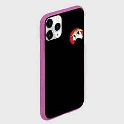 Чехол iPhone 11 Pro матовый Кунгфу панда круглый значок, цвет: 3D-фиолетовый — фото 2