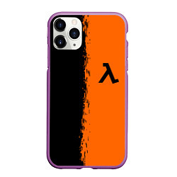 Чехол iPhone 11 Pro матовый Half life краски оранж, цвет: 3D-фиолетовый