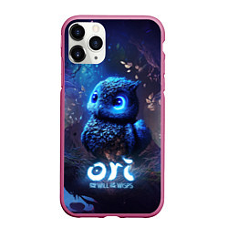 Чехол iPhone 11 Pro матовый Ku Ori and the Will of the Wisps, цвет: 3D-малиновый