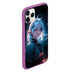 Чехол iPhone 11 Pro матовый Сильфи - лунный свет - Mushoku tensei, цвет: 3D-фиолетовый — фото 2