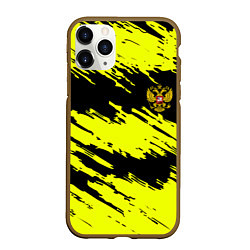 Чехол iPhone 11 Pro матовый Российская империя краски жёлтые, цвет: 3D-коричневый