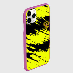 Чехол iPhone 11 Pro матовый Российская империя краски жёлтые, цвет: 3D-фиолетовый — фото 2