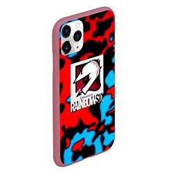 Чехол iPhone 11 Pro матовый Rainbow six камуфляж, цвет: 3D-малиновый — фото 2