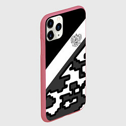 Чехол iPhone 11 Pro матовый Россия камуфляж текстура, цвет: 3D-малиновый — фото 2