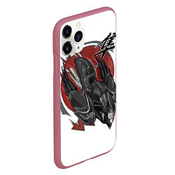 Чехол iPhone 11 Pro матовый Suzuki Hayabusa сокол, цвет: 3D-малиновый — фото 2