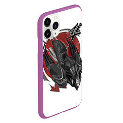 Чехол iPhone 11 Pro матовый Suzuki Hayabusa сокол, цвет: 3D-фиолетовый — фото 2