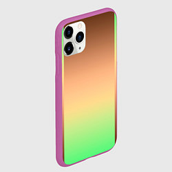 Чехол iPhone 11 Pro матовый Фисташковый комбинированный градиент, цвет: 3D-фиолетовый — фото 2